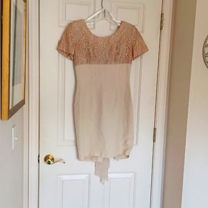 Donna Ricco Lace Dress with Chiffon Sash Size 4P